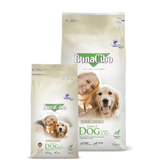 BonaCibo Dog Adult Lamb & Rice - корм для собак ягня та рис