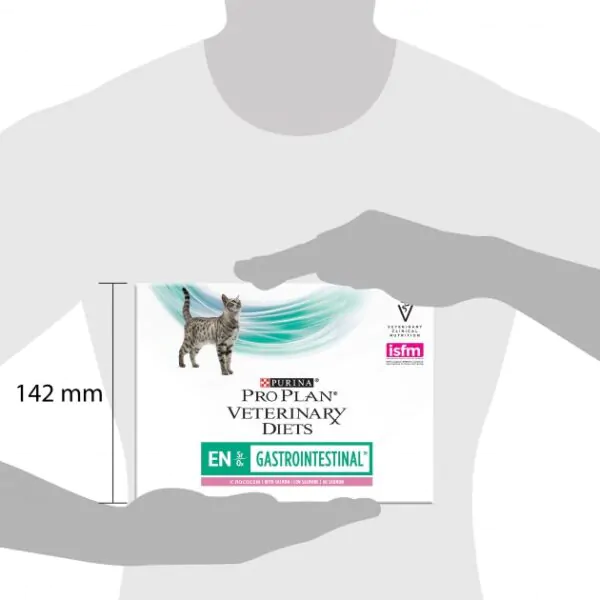 Вологий корм для котів при хворобах ШКТ Purina Pro Plan Veterinary Diets EN Gastrointestinal з лососем 10x85 г упаковка