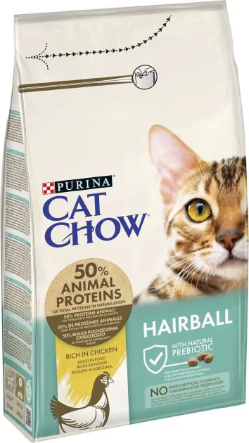 Сухий корм для котів Purina Cat Chow Hairball з куркою