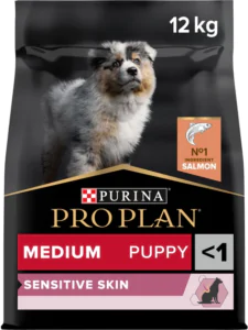 Сухий корм для цуценят середніх порід Purina Pro Medium Puppy Sensitive Skin з лососем 12кг