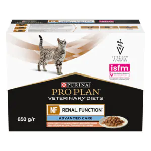Вологий корм для котів при хворобах нирок Purina Pro Plan Veterinary Diets NF Renal Function з лососем 10x85 г упаковка