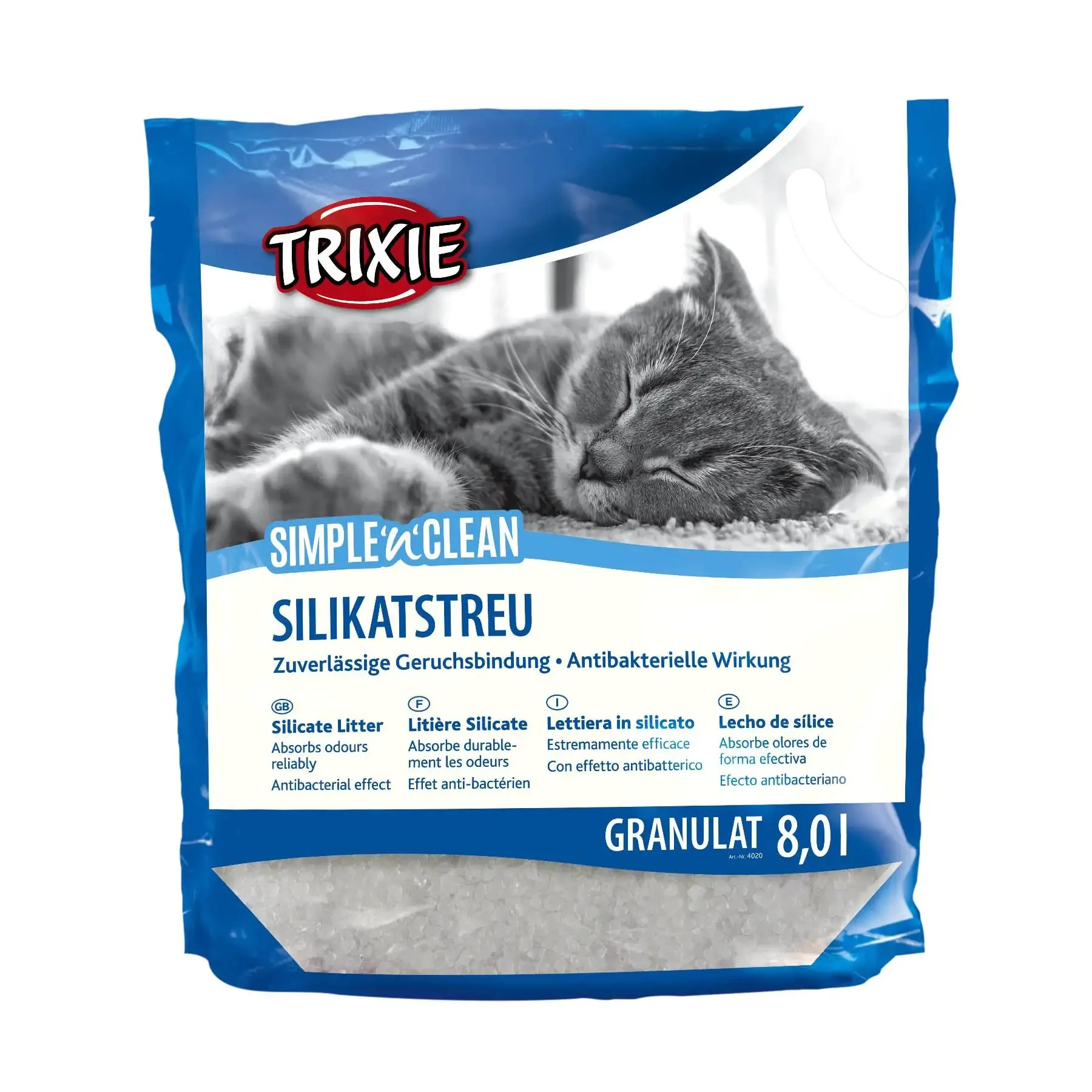 Силікагелевий наповнювач для котячого туалету Trixie Simple & Clean Силікагелевий наповнювач для котячого туалету Trixie Simple & Clean