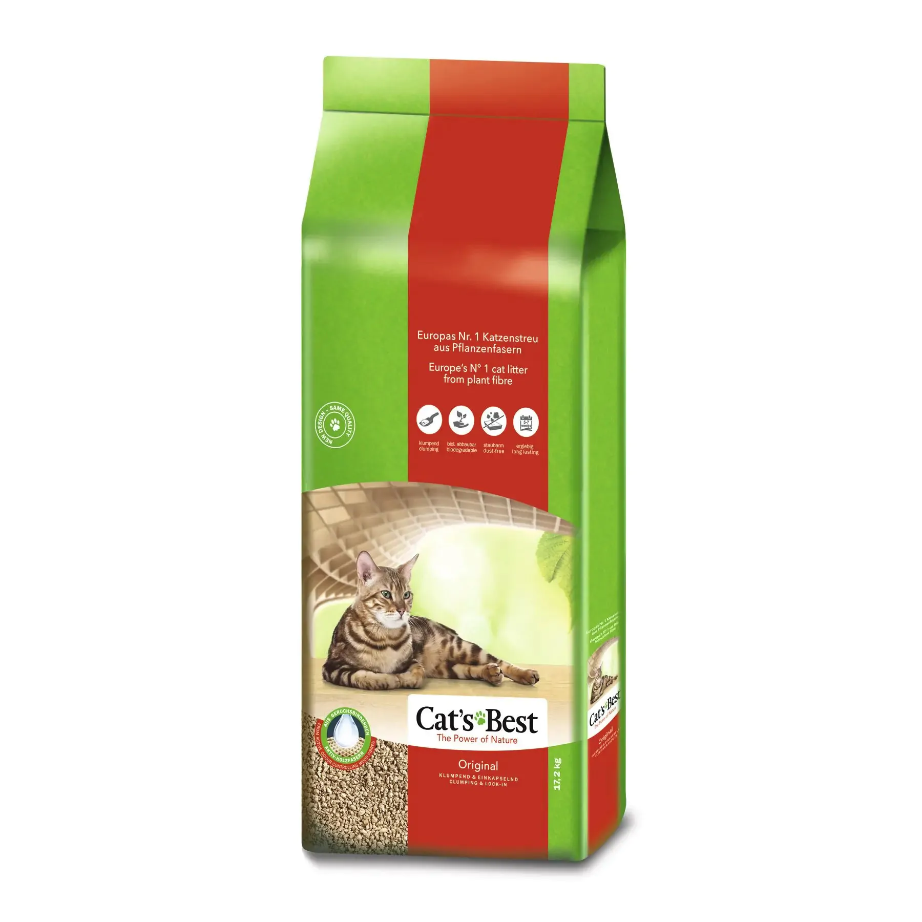 Наповнювач туалета для котів Cat's Best «‎Original» (деревинний)