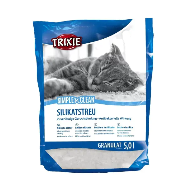 Силікагелевий наповнювач для котячого туалету Trixie Simple & Clean