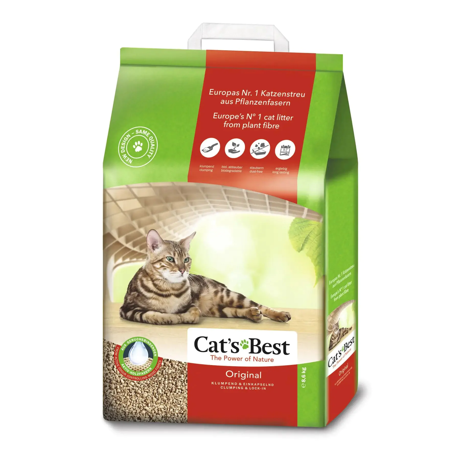 Наповнювач туалета для котів Cat's Best «‎Original» (деревинний)