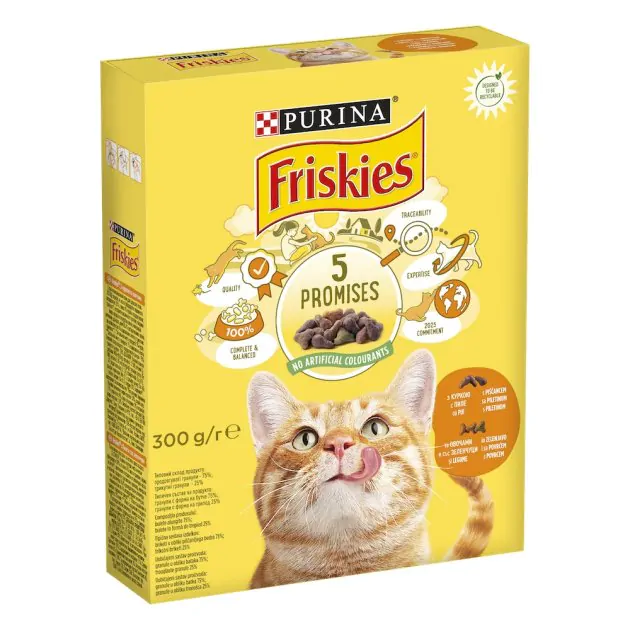 Сухий корм для котів Friskies з куркою та овочами