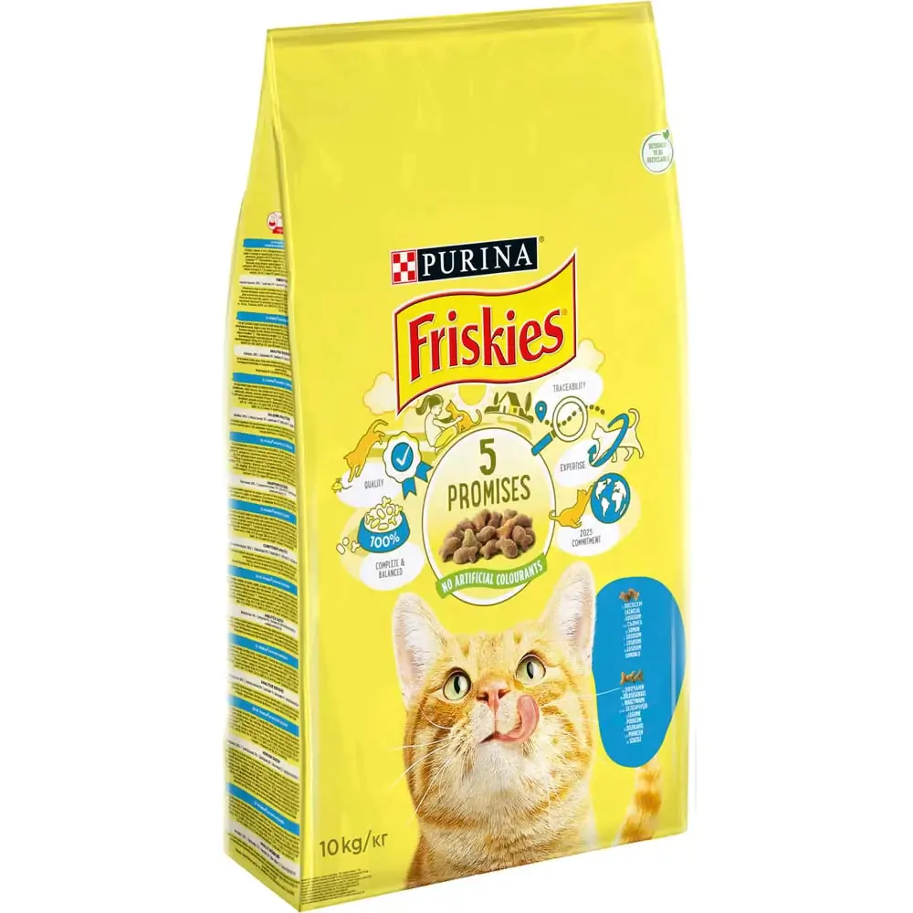 Сухий корм для котів Friskies лосось та овочі