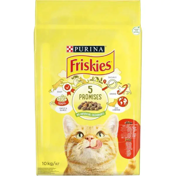 Сухий корм для котів Friskies курка та яловичина 10 кг