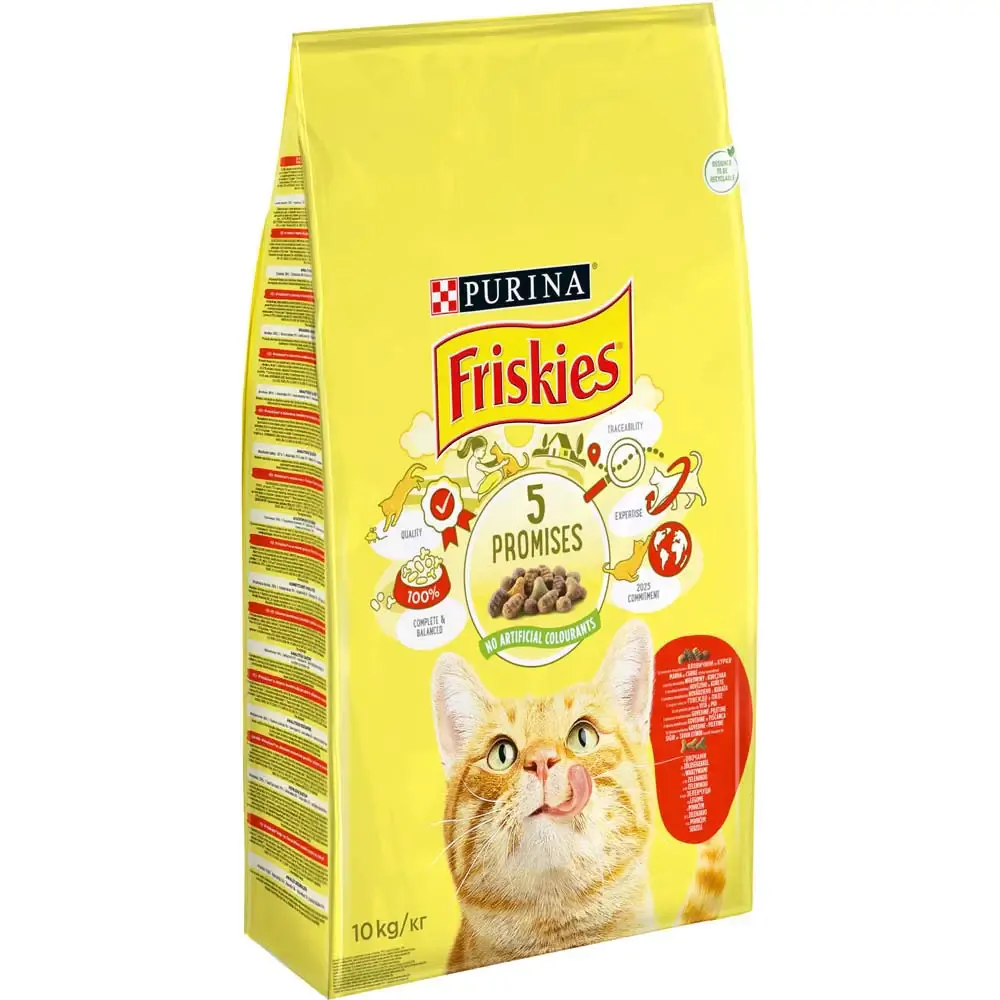 Сухий корм для котів Friskies курка та яловичина 10 кг
