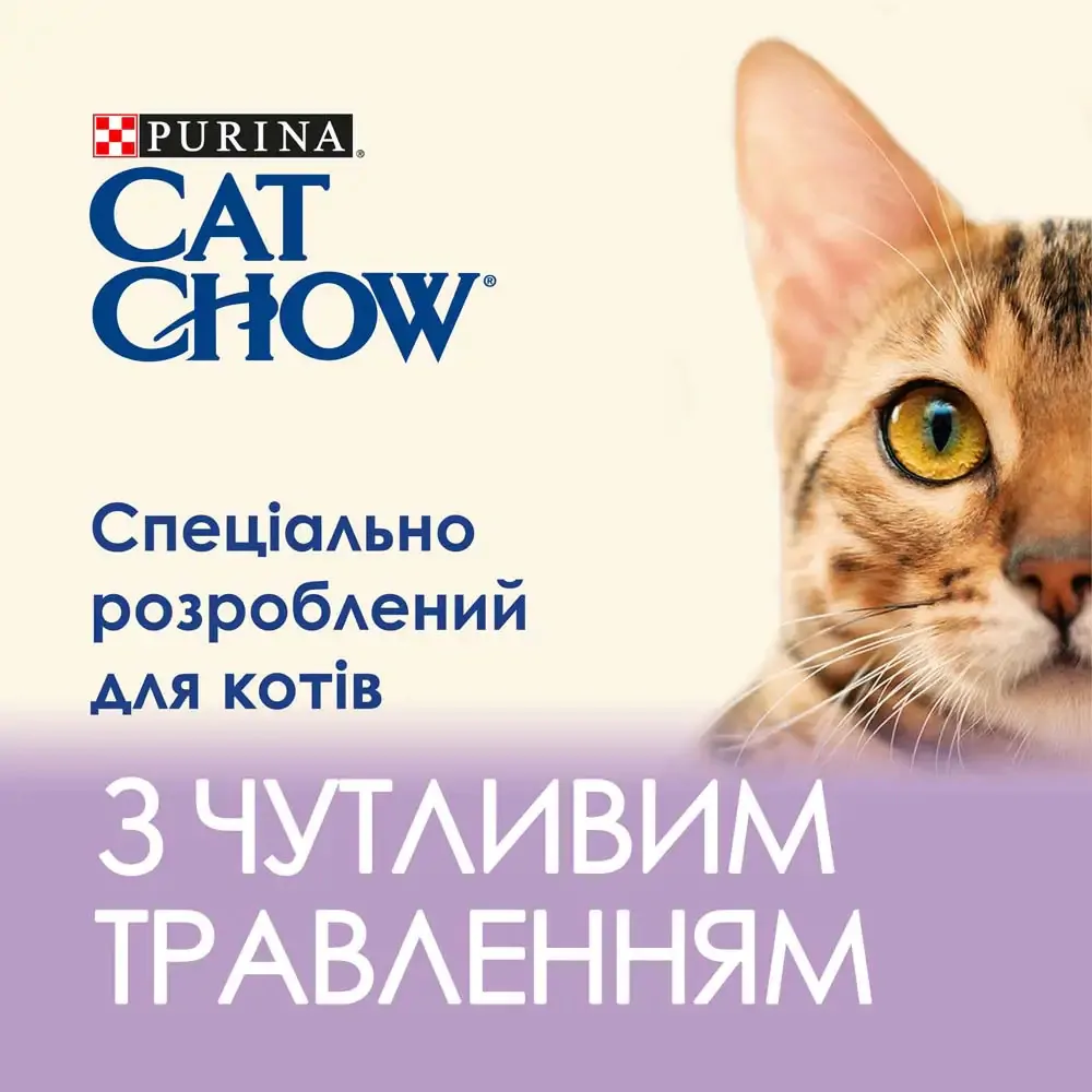 Вологий корм для котів Cat Chow Sensetive Adult pouch 85 г (лосось та кабачок)