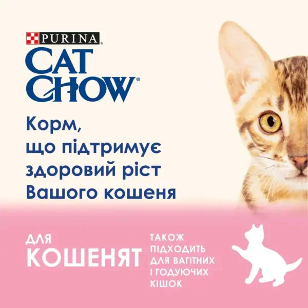 Вологий корм для кошенят Cat Chow Kitten pouch 85 г (ягня та кабачок)