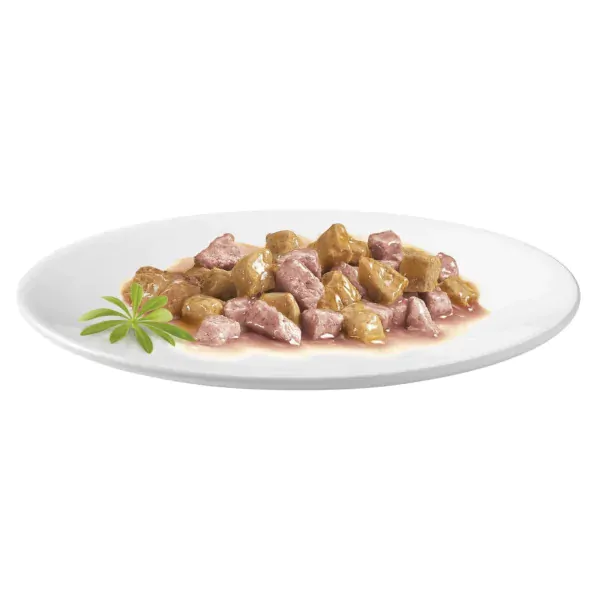 Вологий корм для котів Gourmet Gold Pieces in Gravy Salmon & Chicken 85 г (лосось та курка)