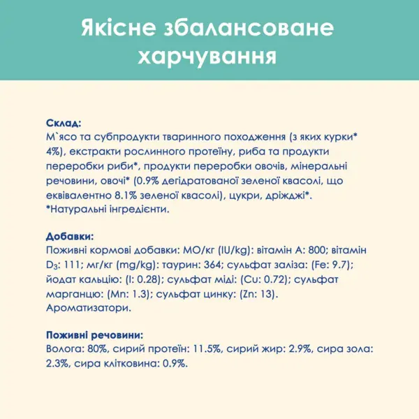 Вологий корм для котів для виведення шерсті Cat Chow Adult 85 г (курка і квасоля)