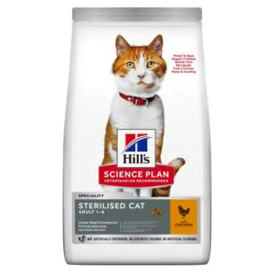 Сухий корм для стерилізованих котів Hills Science Plan Adult Sterilised Cat з куркою