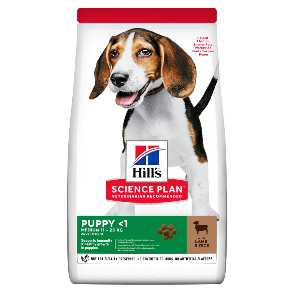 Сухий корм для цуценят середніх порід Hill's Science Plan Puppy Medium Breed ягня