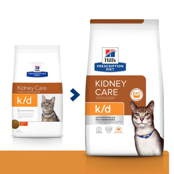 Сухий корм для котів для підтримання функції нирок Hill’s Prescription Diet k/d курка