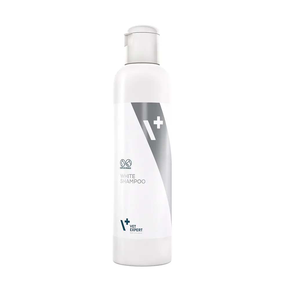 Шампунь для котів і собак зі світлим забарвленням шерсті Vet Expert White Shampoo, 250 мл