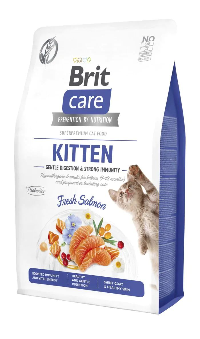 Brit Care Cat GF Kitten Gentle Digestion Strong Immunity - корм для кошенят з лососем