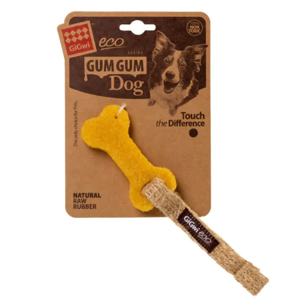 Іграшка для собак Маленька кістка GiGwi Gum gum каучук, 9 см