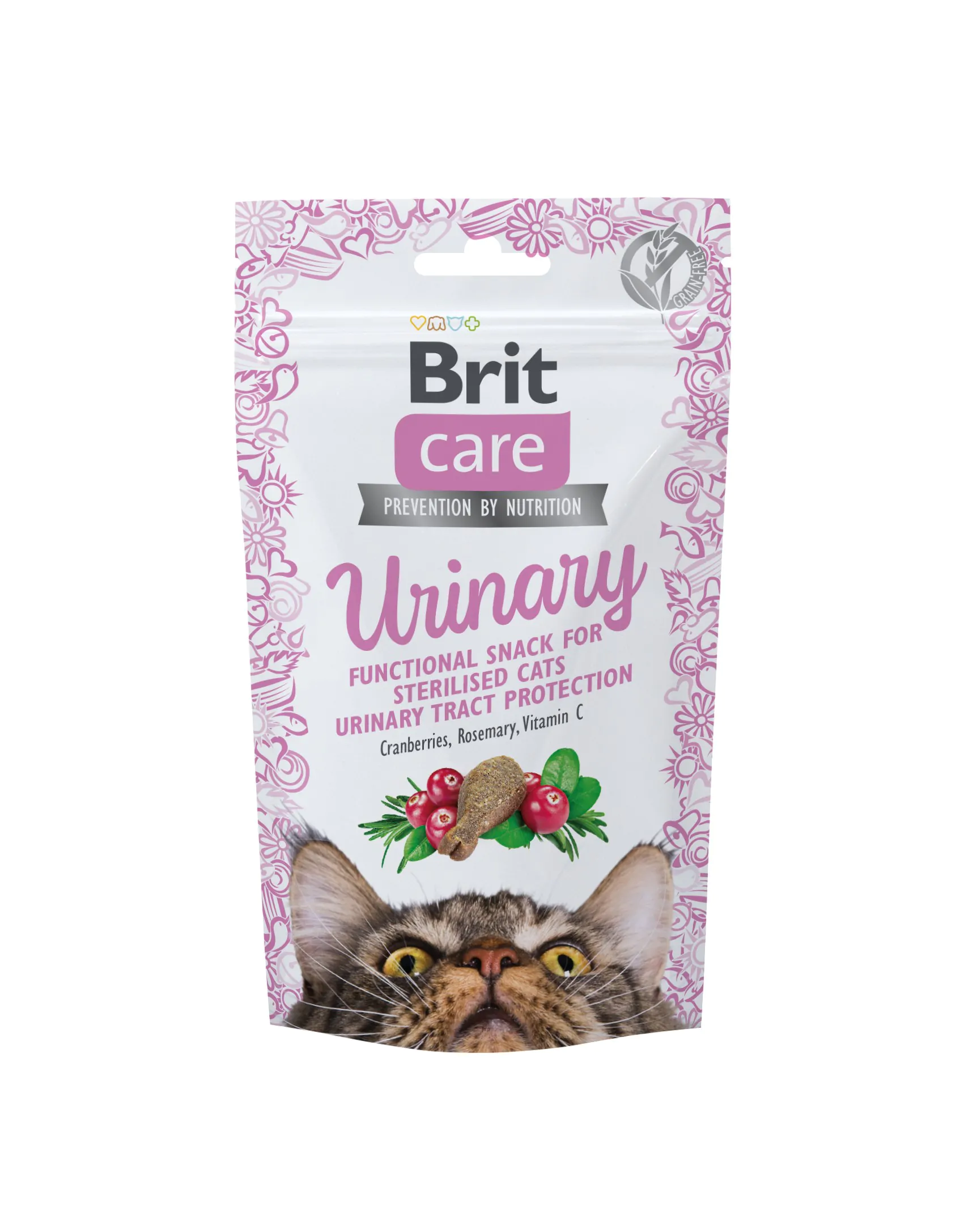 Ласощі для котів Brit Care Cat Snack Urinary з індичкою, 50 г