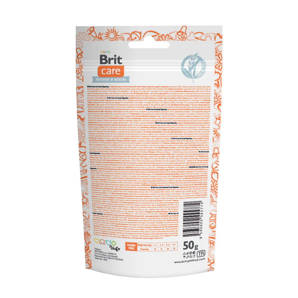 Ласощі для котів Brit Care Cat Snack Digestion з тунцем, 50 г