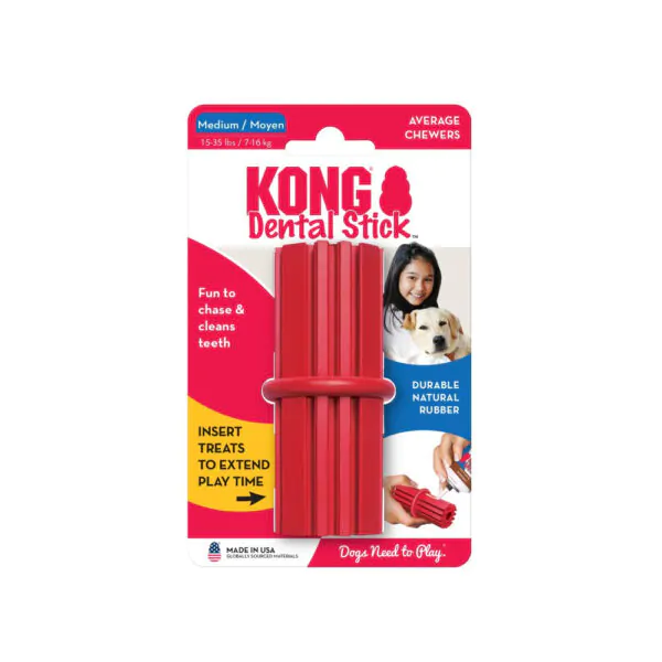 Іграшка KONG Dental Stick зубна паличка для собак середніх порід, М