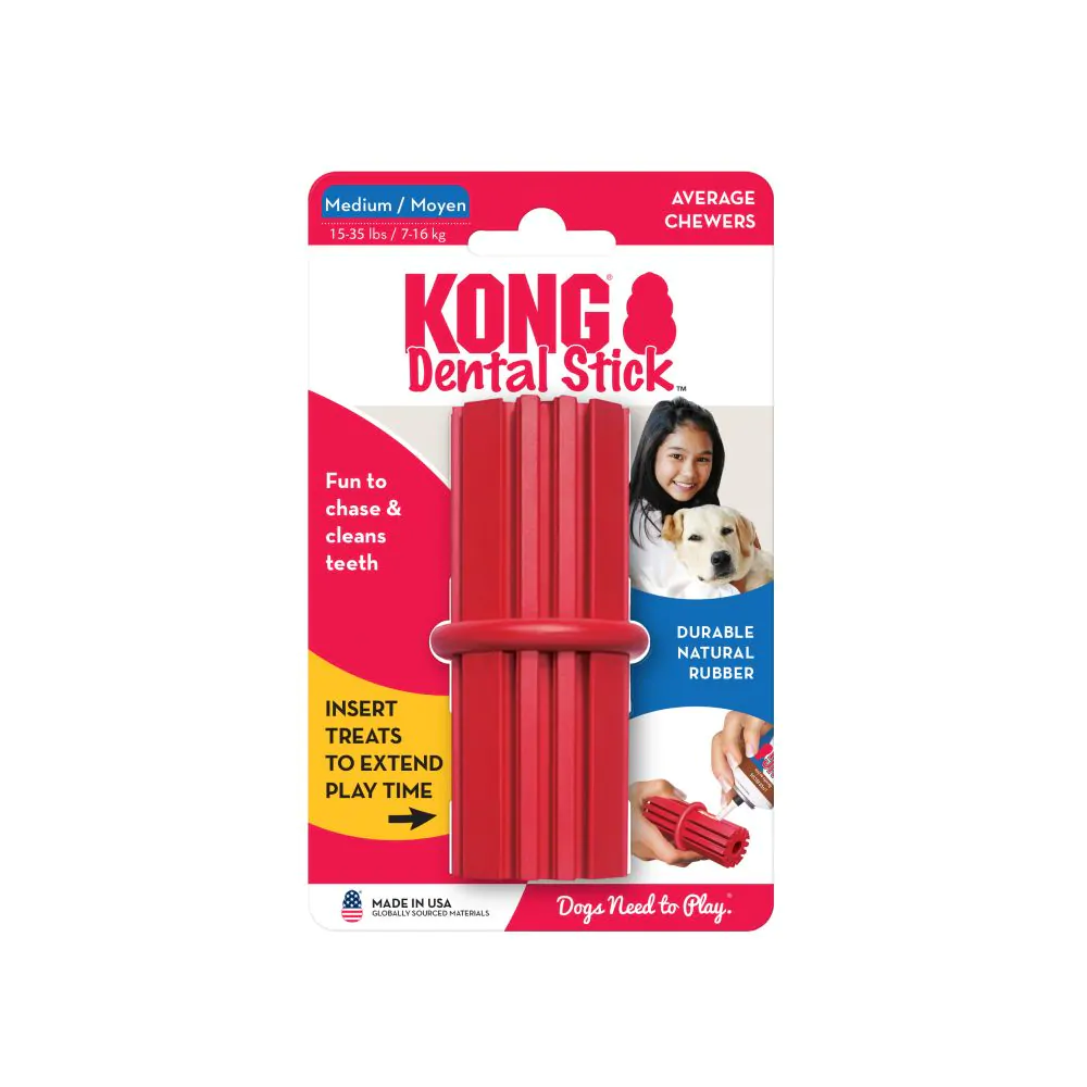 Іграшка KONG Dental Stick зубна паличка для собак середніх порід, М