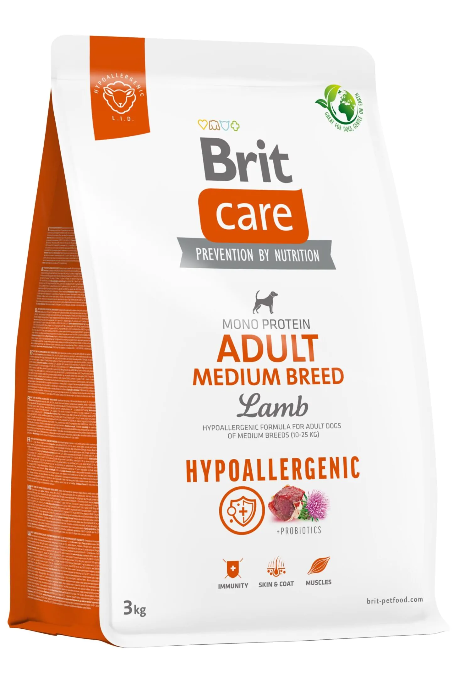 Brit Care Dog Hypoallergenic Adult Medium Breed - корм для собак середніх порід з ягням Brit Care Dog Hypoallergenic Adult Medium Breed - корм для собак середніх порід з ягням