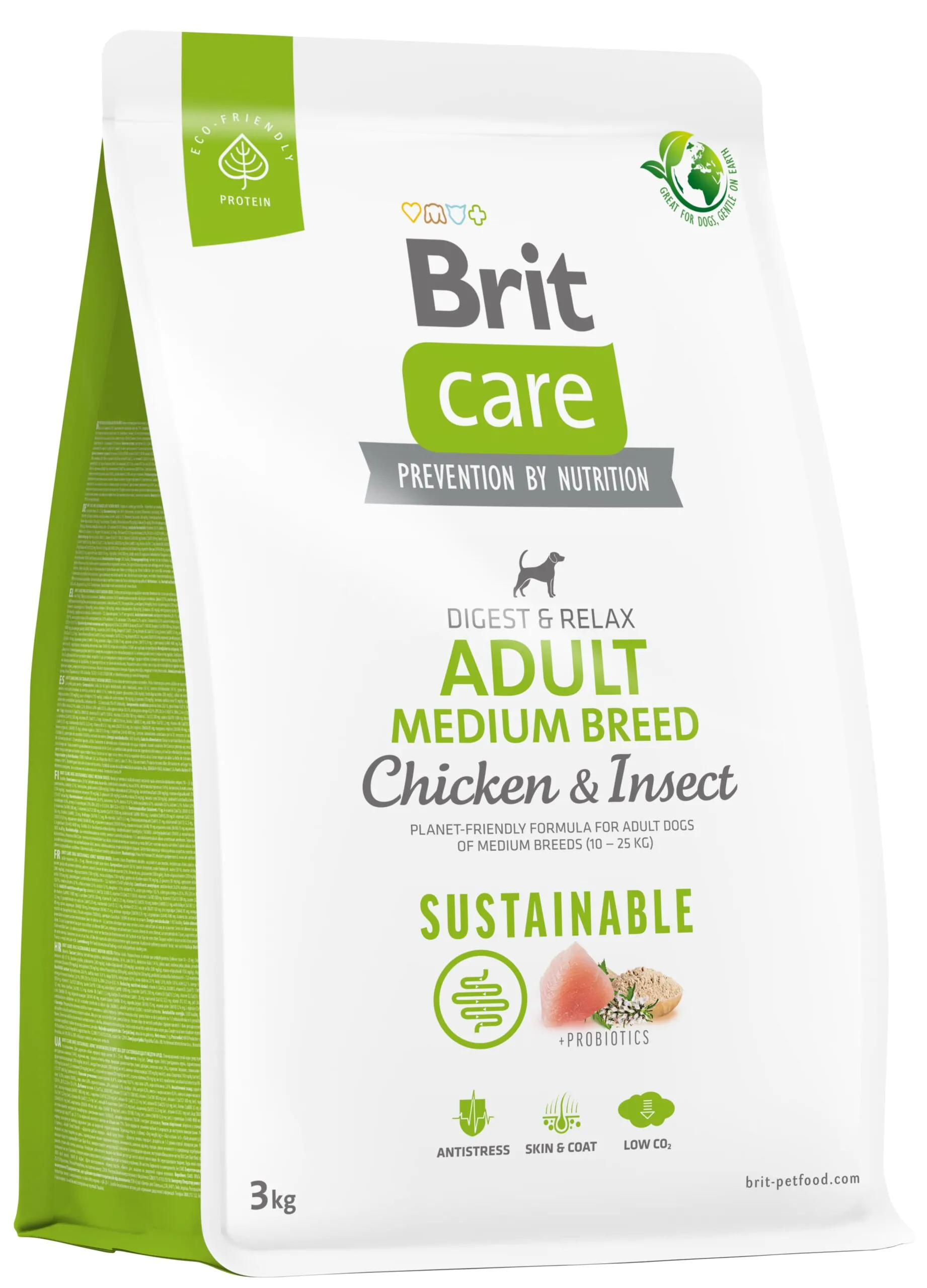 Brit Care Dog Sustainable Adult Medium Breed - корм для собак середніх порід з куркою та комахами Brit Care Dog Sustainable Adult Medium Breed - корм для собак середніх порід з куркою та комахами