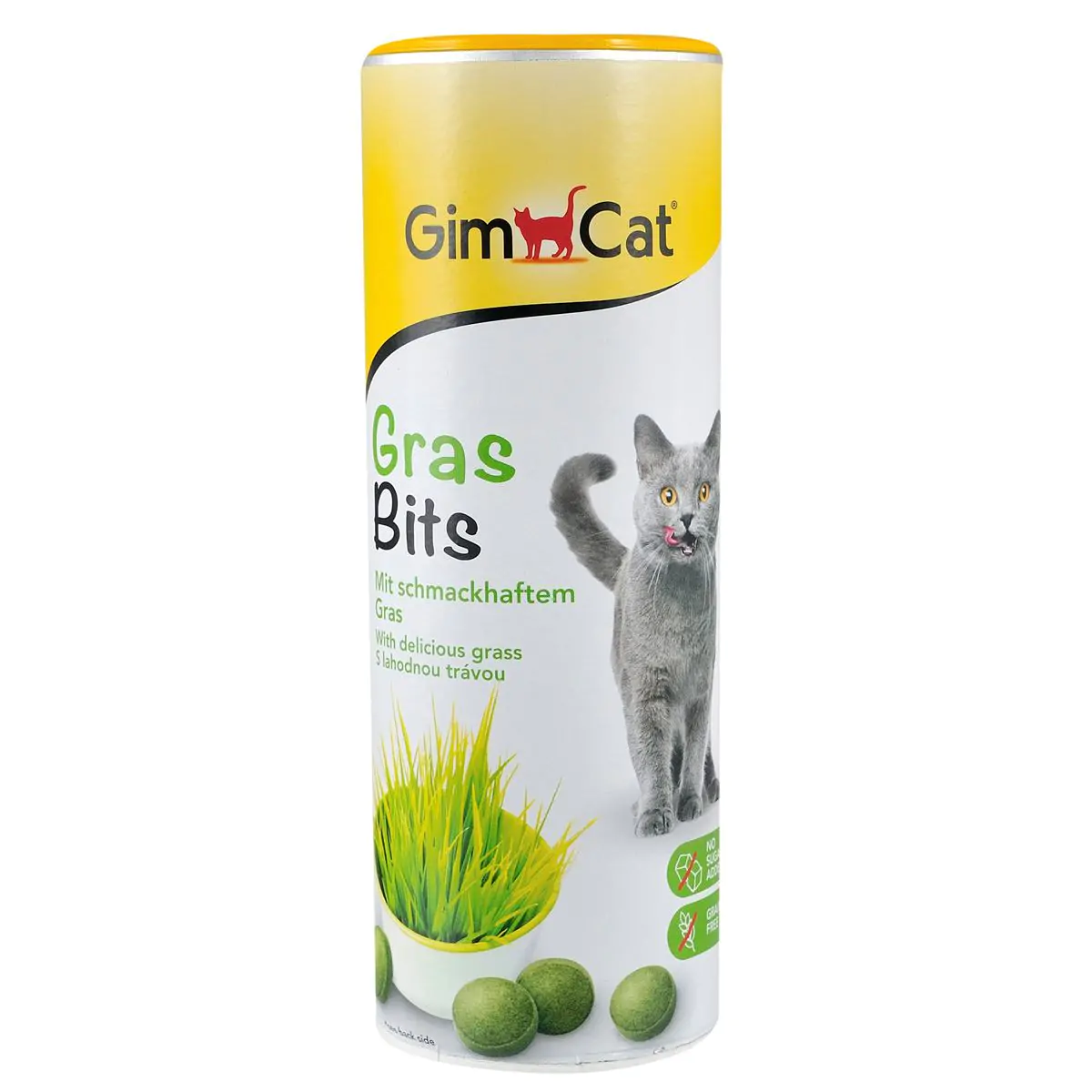 Ласощі для котів таблетки з травою GimCat GrasBits 425 г