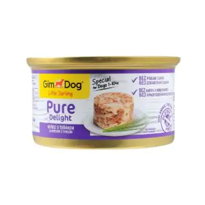 Вологий корм для собак мініатюрних порід GimDog LD Pure Delight з куркою та тунцем 85 г