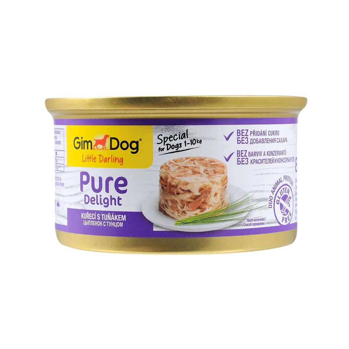 Вологий корм для собак мініатюрних порід GimDog LD Pure Delight з куркою та тунцем 85 г