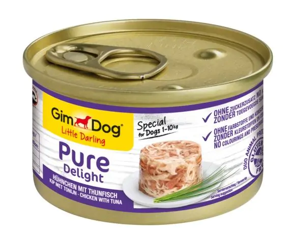 Вологий корм для собак мініатюрних порід GimDog LD Pure Delight з куркою та тунцем 85 г