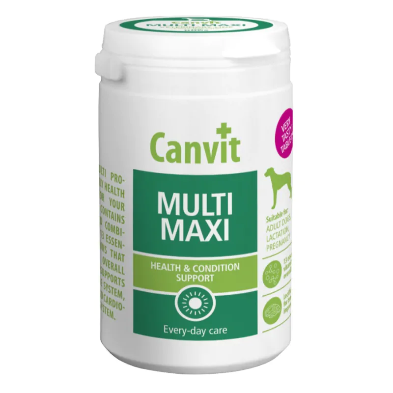 Вітамінно-мінеральна добавка для собак великих порід Canvit Multi Maxi for dogs 230 г
