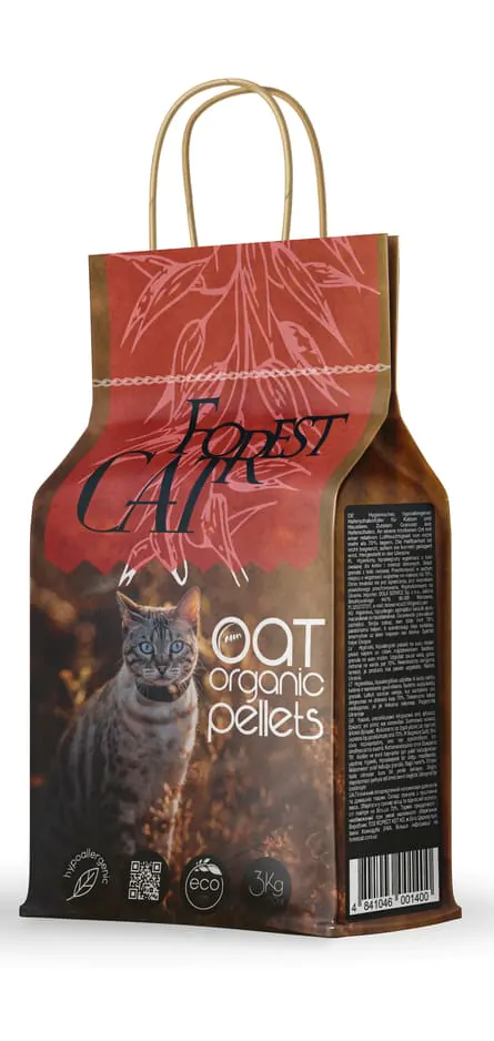 Наповнювач гіпоалергенний поглинаючий Forest Cat вівсяний універсальний