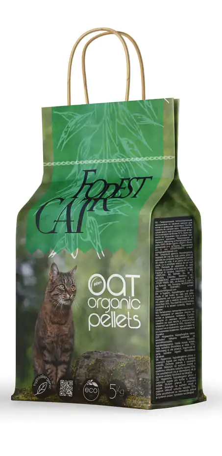 Наповнювач гіпоалергенний поглинаючий Forest Cat вівсяний універсальний