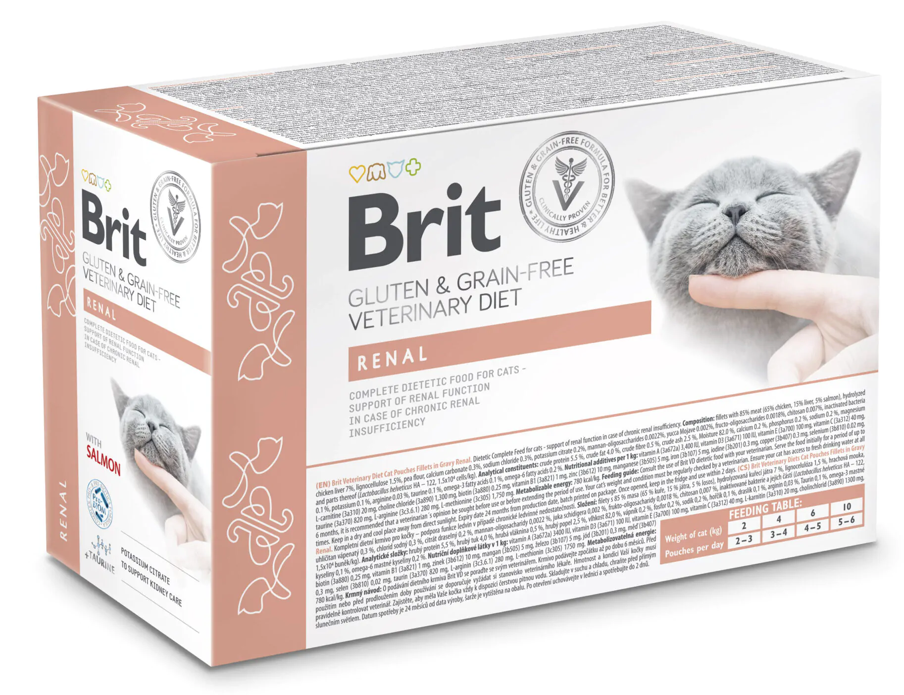 Brit GF VetDiet Renal - вологий корм для котів з лососем 12 x 85 г