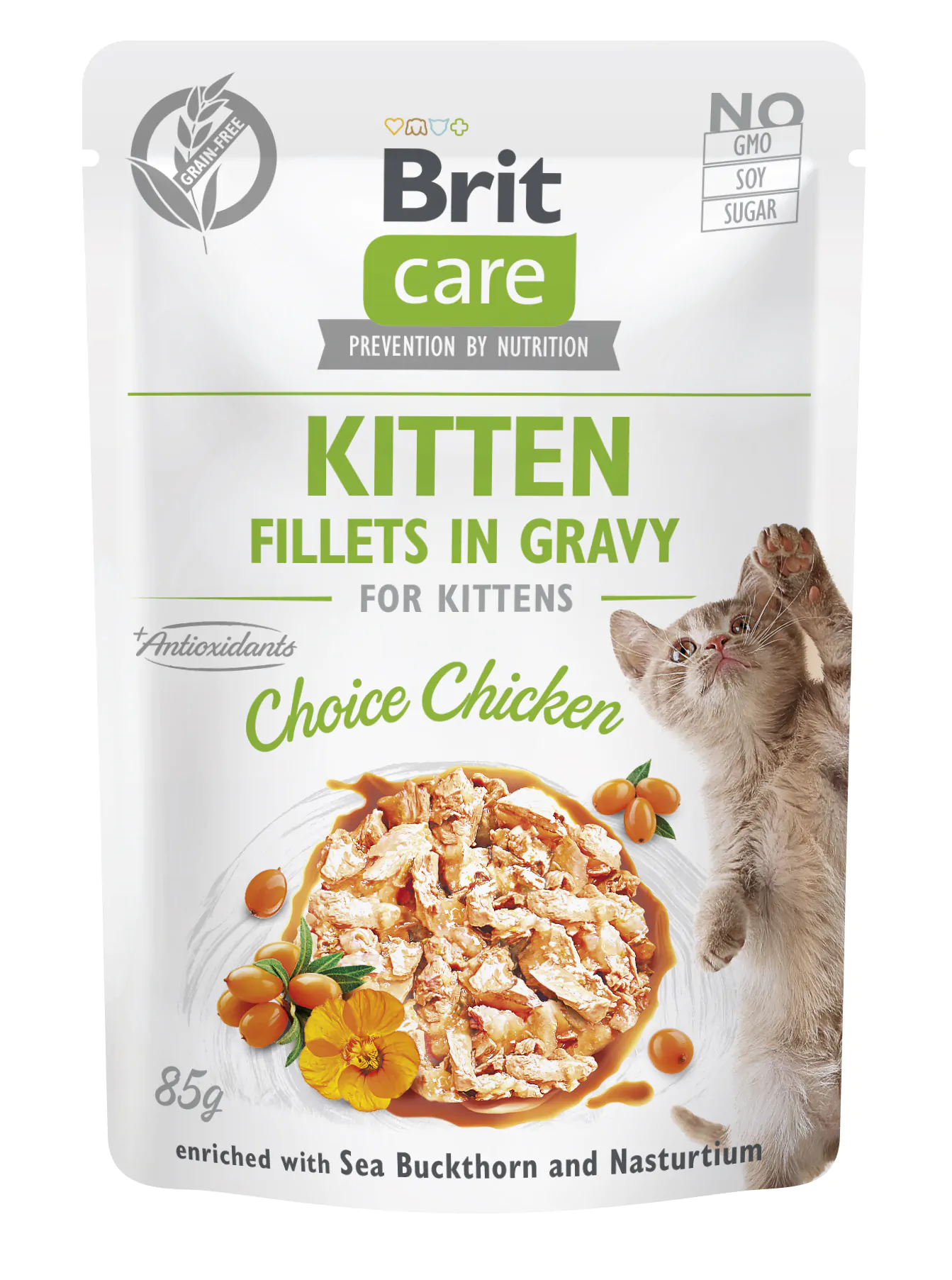 Brit Care Fillets in Gravy Chicken Kitten - вологий корм для кошенят філе в соусі з куркою 85 г