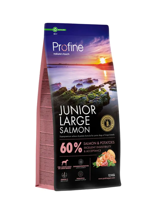 Сухий корм для цуценят і юніорів великих порід Profine Junior Large Salmon з лососем та картоплею 12 кг