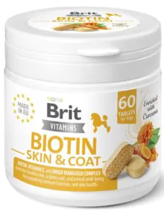Вітаміни для собак Brit Vitamins Biotin Skin & Coat Care для шкіри та шерсті 60 таблеток