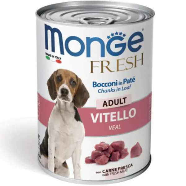 Вологий корм для собак Monge Dog Fresh з телятиною 400 г