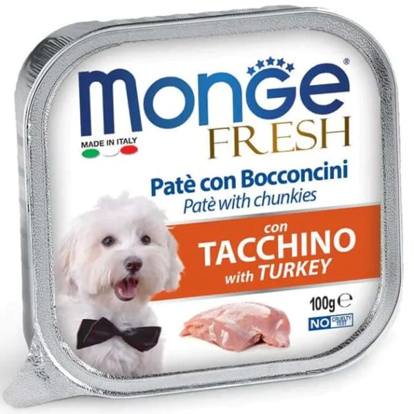 Вологий корм для собак Monge Dog Fresh з індичкою 100 г