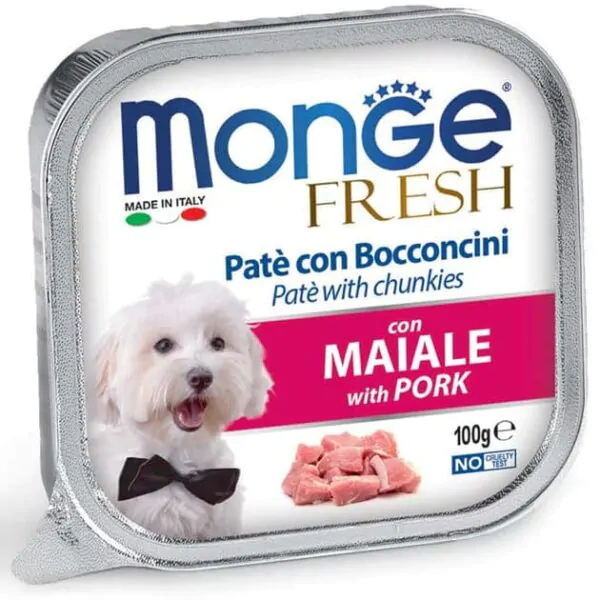 Вологий корм для собак Monge Dog Fresh з і свининою 100 г