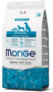 Корм для собак Monge Dog All breeds Hypo лосось з тунцем