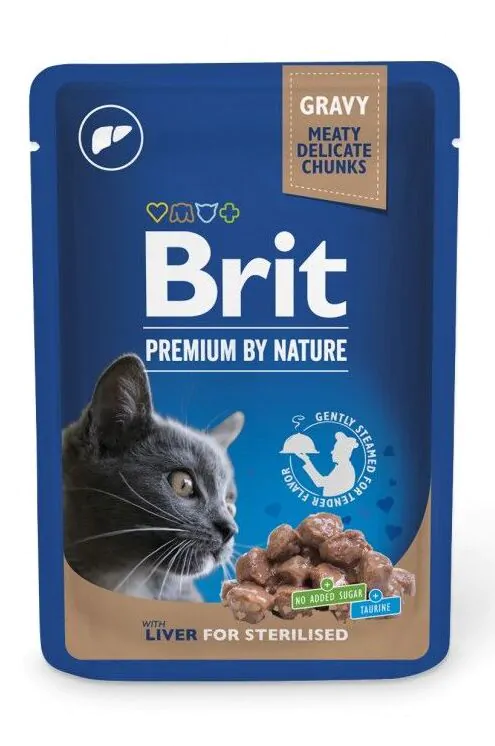 Brit Premium Liver for Sterilised - вологий корм для стерилізованих котів печінка 100 г