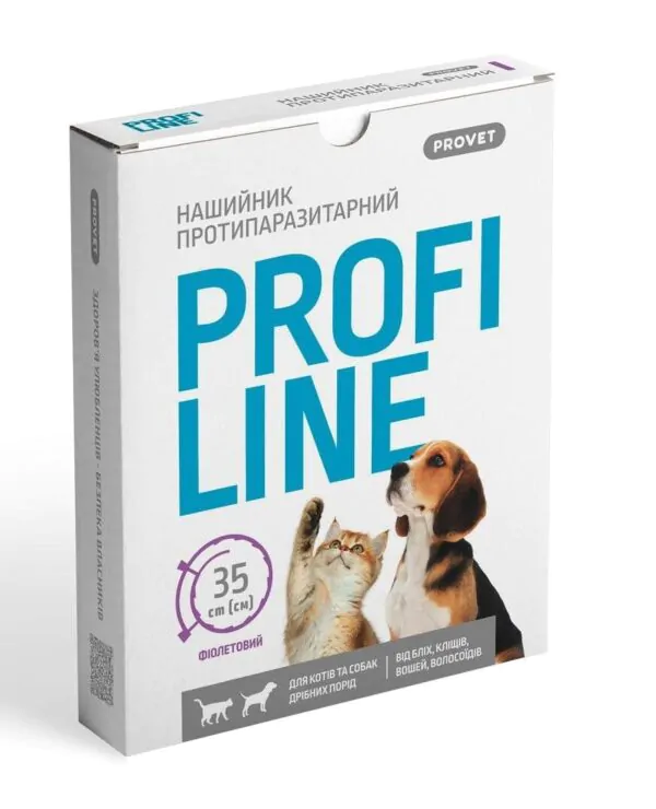 Нашийник Provet PROFILINE для котів та собак інсектоакарицид фіолетовий 35 см