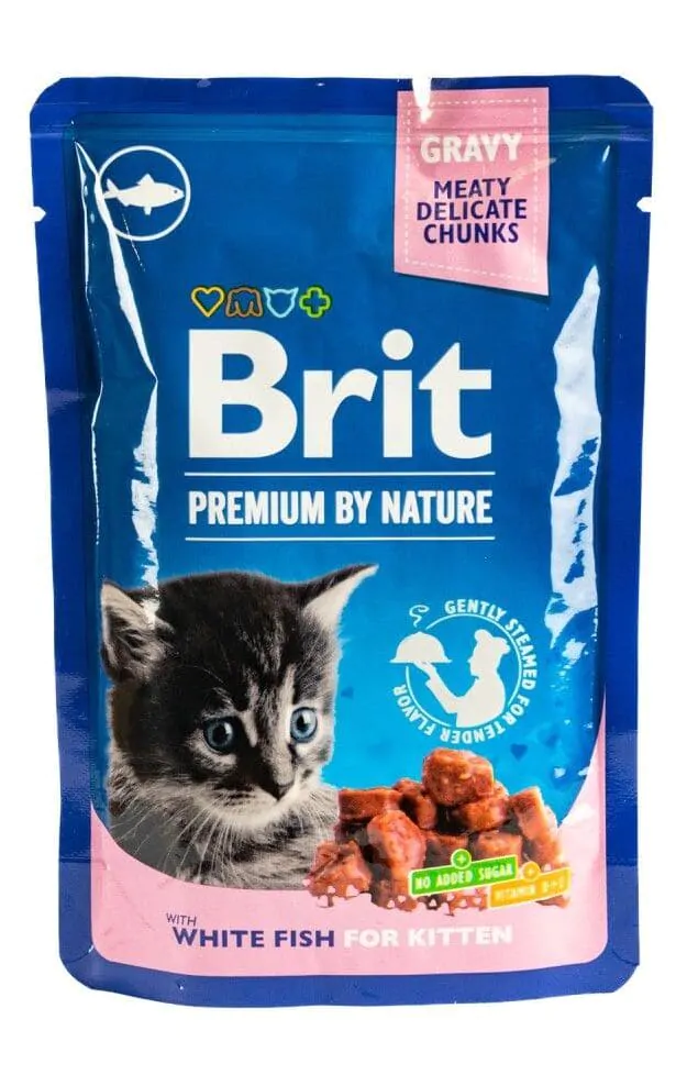 Brit Premium White fish for Kitten - вологий корм для кошенят з білою рибою 100 г