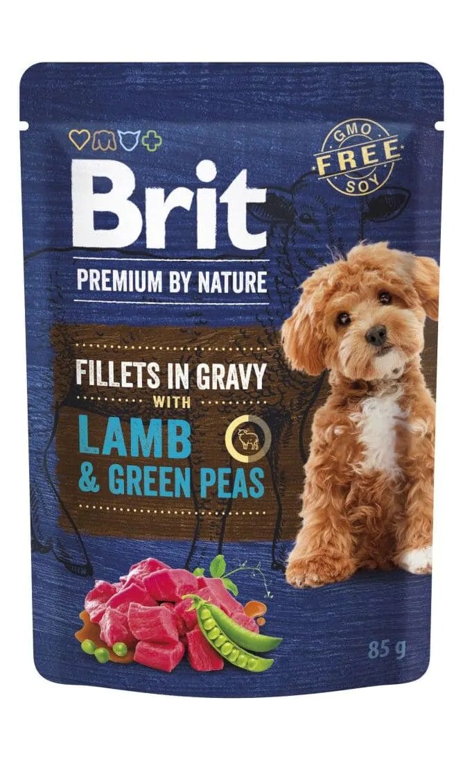Brit Premium Fillets in Gravy Lamb - корм вологий для собак малих порід філе в соусі ягня 85 г
