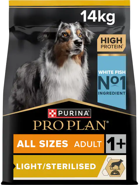 Сухий корм для собак Purina Pro Plan Dog Adult Light Sterilised White Fish 14 кг