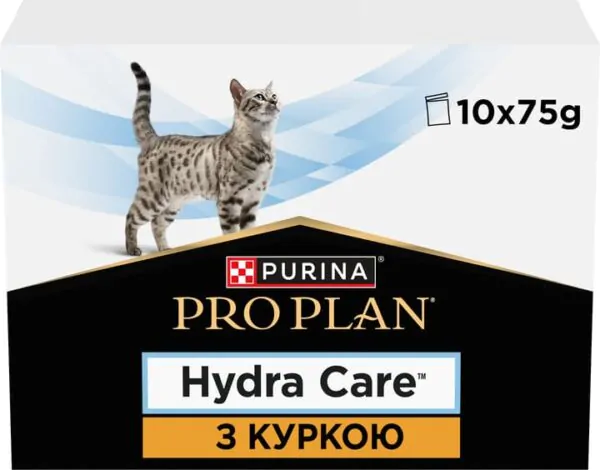 Purina Pro Plan VD Hydra Care Feline Chicken - вологий корм для котів для збільшення споживання води та розведення сечі 10x75г
